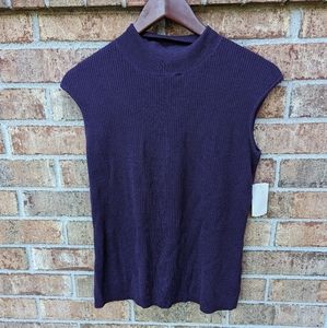 NWT Coldwater Creek Mock neck sleeveless knit sweater